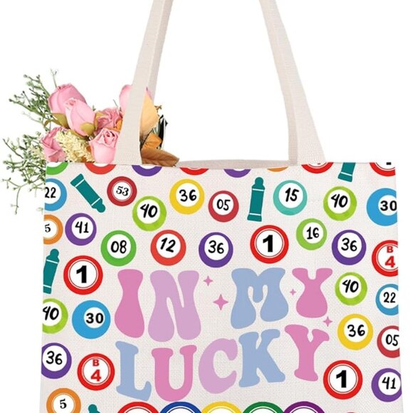 Handbags - Gambling Tote Bag Reusable Polyester Game Lover Gift Winner Carry Bag